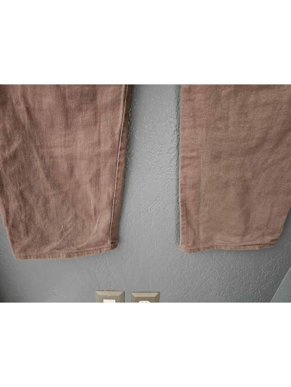 Women's S.O.N.G Cargo Denim Pants Brown Straight Leg Size 1 / 25 Pockets Zip Fly - Picture 12 of 15